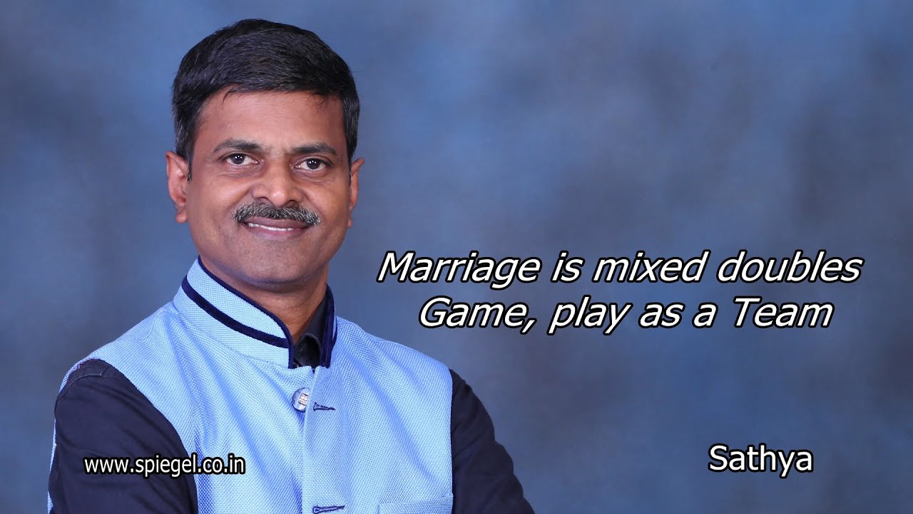 Marriage is mixed doubles Game, play as a Team